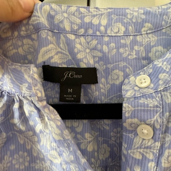 J Crew FLORAL RUFFLE BLOUSE - Picture 3 of 4